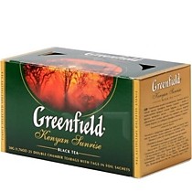 Чай Greenfield Kenyan Sunrise (Кениан Санрайз), черный, 25 пакетиков